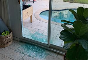 Sliding Door Broken Glass